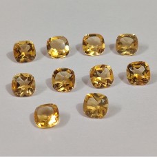 Citrine 5x5mm cushion facet 0.52 cts